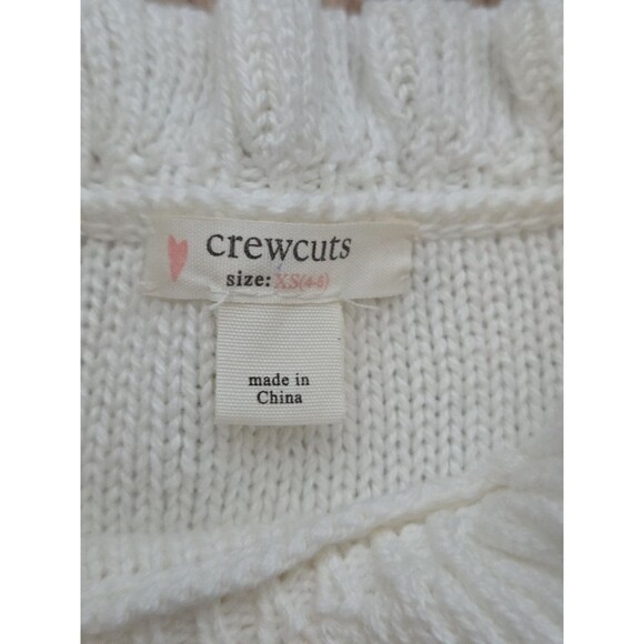 Jcrew Crewcuts Girls' Ruffleneck Bobble Sweater Ivory Size XS 4-5 Style# BT956 - Picture 4 of 7